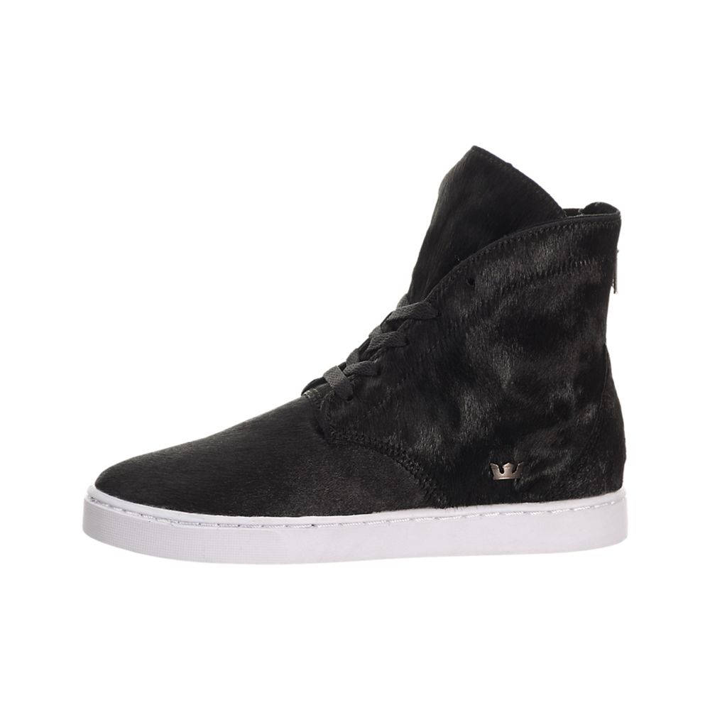 Baskets Montantes Supra Joplin Noir Black/Zebra-White Femme | JZK-08473945